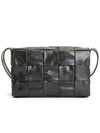 Cassette Intrecciato Small Leather Cross Bag Dark Green - BOTTEGA VENETA - BALAAN 4