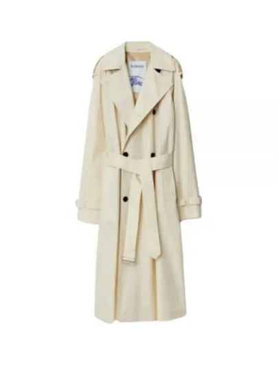 Belted Cotton Gabardine Trench Coat Ivory - BURBERRY - BALAAN 2