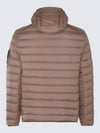 Loom Woven Chambers R Nylon Down TC Light Hoodie Down Jacket Dove Grey - STONE ISLAND - BALAAN 3