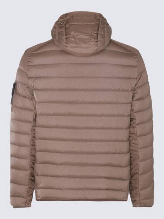 Loom Woven Chambers R Nylon Down TC Light Hoodie Down Jacket Dove Grey - STONE ISLAND - BALAAN 3