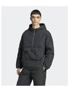 Premium Essentials Quilted Half Zip Jacket Black - ADIDAS - BALAAN 2