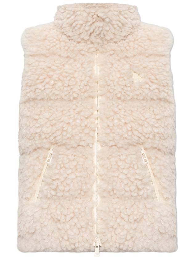 Wourl Teddy Down Vest Off White - MONCLER - BALAAN 1