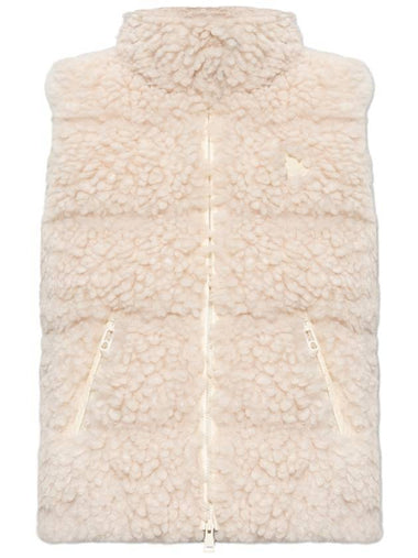 Wourl Teddy Down Vest Off White - MONCLER - BALAAN 1