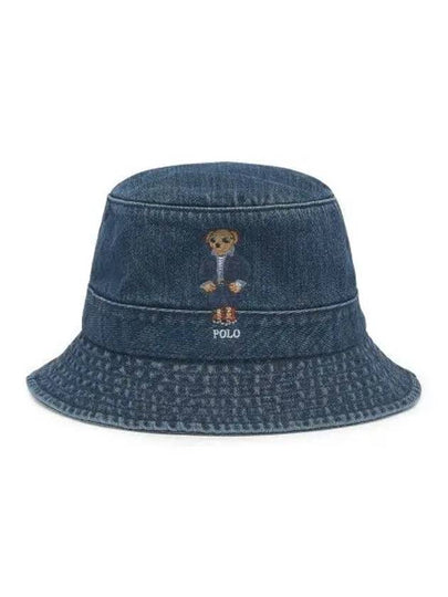 Polo Bear Denim Bucket Hat Brew - POLO RALPH LAUREN - BALAAN 2