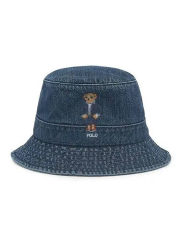 Polo Bear Denim Bucket Hat Brew with 30 points - POLO RALPH LAUREN - BALAAN 1