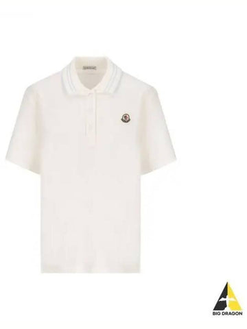 24 8A00003 84720 034 Logo patch short sleeve collar tie - MONCLER - BALAAN 1