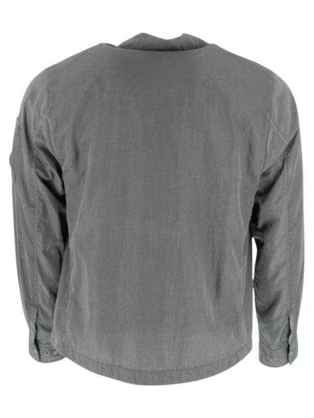 Chrome-R Full Zip Over Long Sleeve Shirt Grey - CP COMPANY - BALAAN 4