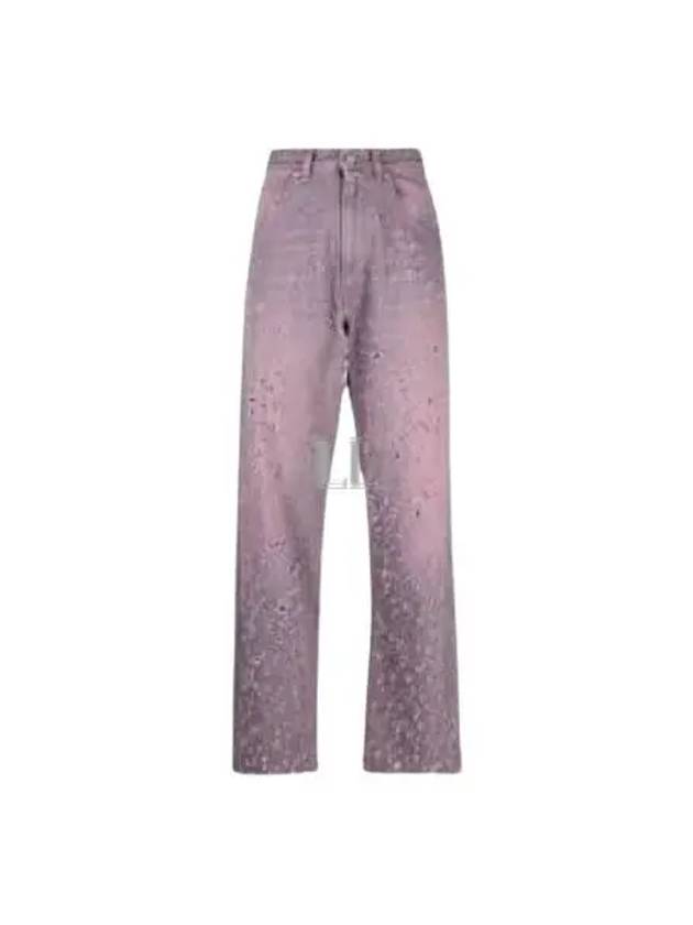 Distressed Effect Straight Jeans Pink - MAISON MARGIELA - BALAAN 2