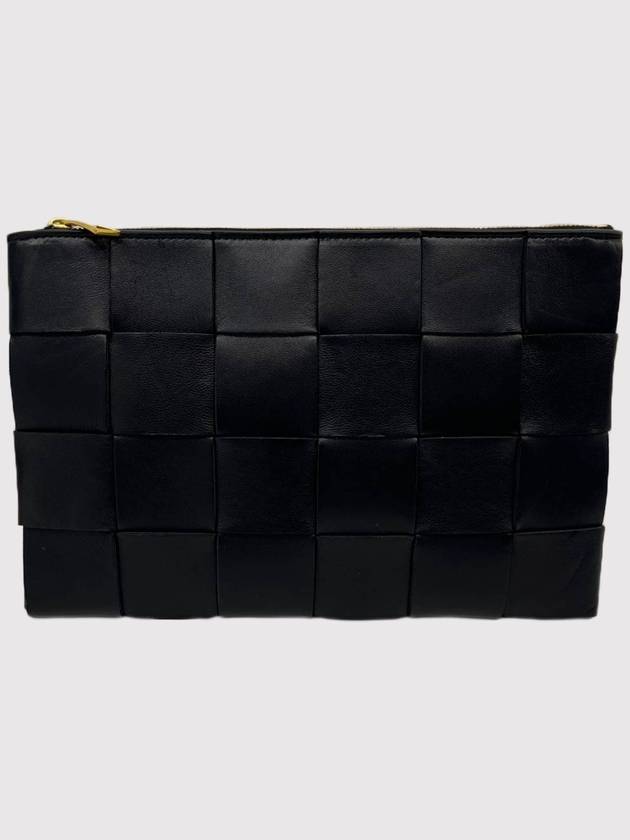 Intrecciato Cassette Clutch Bag Black - BOTTEGA VENETA - BALAAN 3