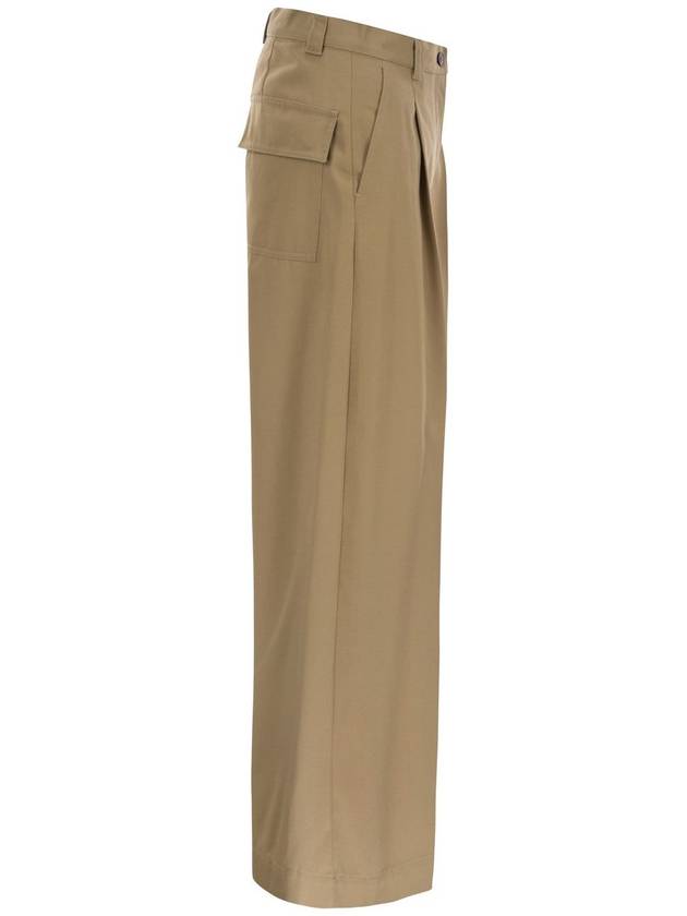 NEBBIE - Wide cotton gabardine trousers - WEEKEND MAX MARA - BALAAN 3