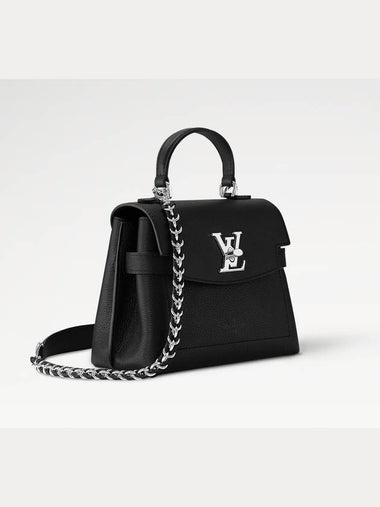 Women s Lock Me Ever Leather Logo Top Handle Cross Bag Black 20997 - LOUIS VUITTON - BALAAN 1