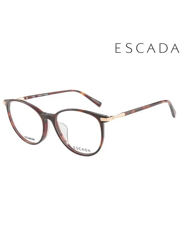 Glasses Frame VES A85F 0722 Round Titanium Men Women - ESCADA - BALAAN 1