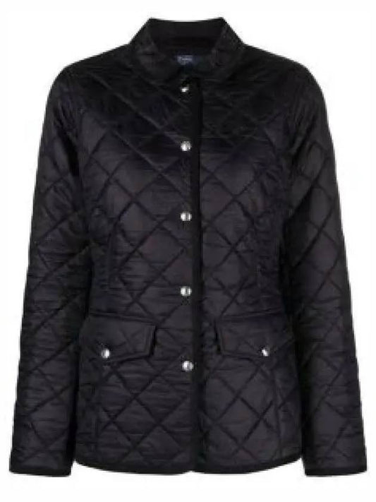 Pony Embroidered Diamond Quilted Slim Fit Jacket Black - POLO RALPH LAUREN - BALAAN 2