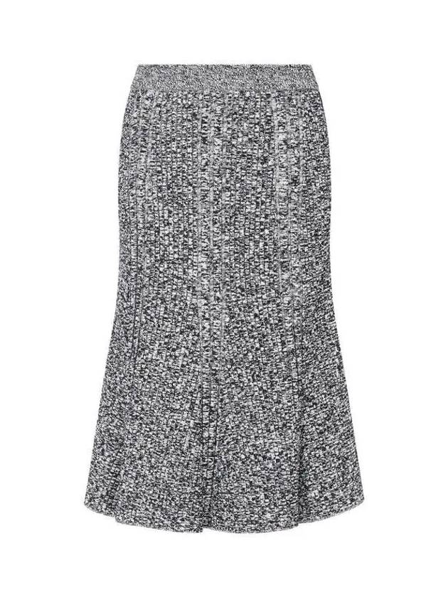 STELLA McCARTNEY Mouline ribbed knit skirt dark navy - STELLA MCCARTNEY - BALAAN 1