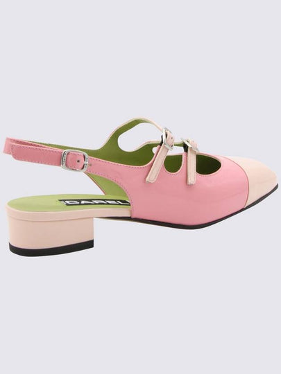 Carel Paris Pink And Nude Leather Abricot Flats - CAREL - BALAAN 2