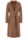 Cles Wool Cashmere Single Coat Camel - MAX MARA - BALAAN 3