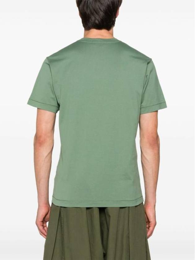 Logo Patch Short Sleeve T-Shirt Sage Green - STONE ISLAND - BALAAN 9