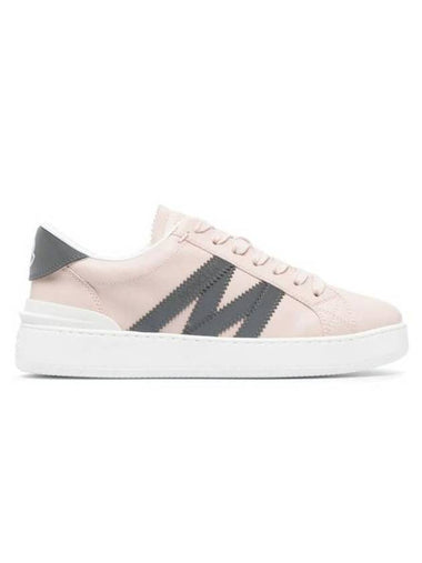 Monaco Logo Low Top Sneakers Pink - MONCLER - BALAAN 1