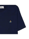 ORB Logo Cotton Short Sleeve T-Shirt Navy - VIVIENNE WESTWOOD - BALAAN 6