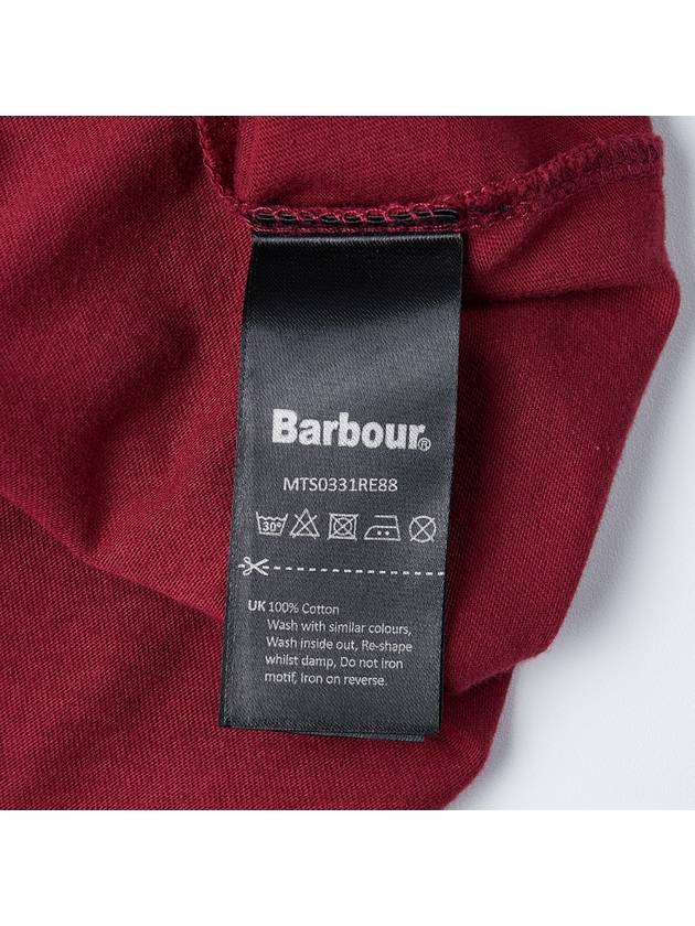 Embroidered Logo Essential Sports Short Sleeve T-Shirt Red - BARBOUR - BALAAN 9