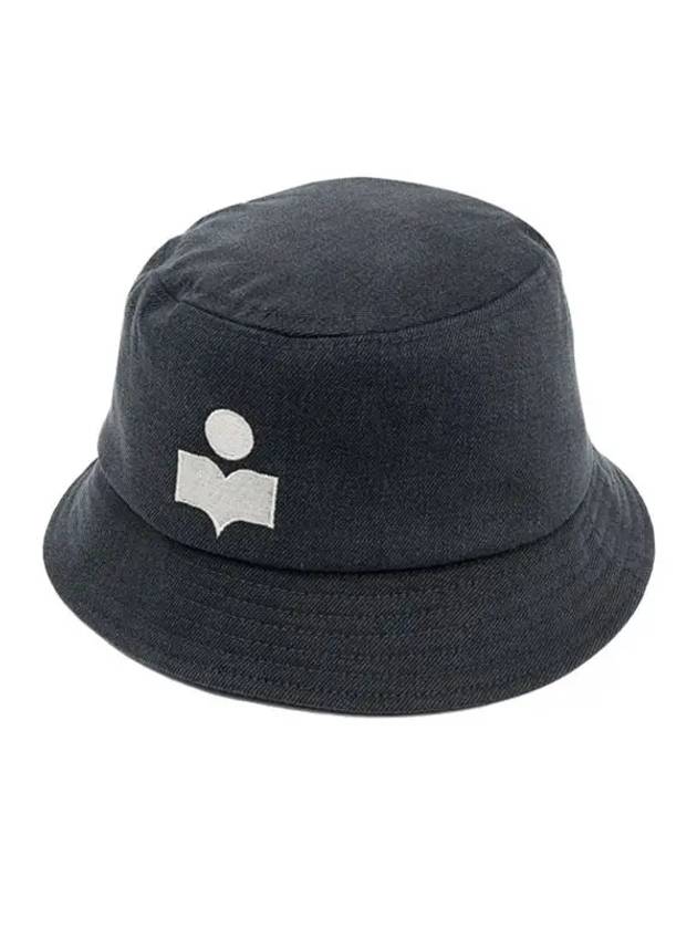 Embroidered Logo Bucket Hat Grey - ISABEL MARANT - BALAAN 2