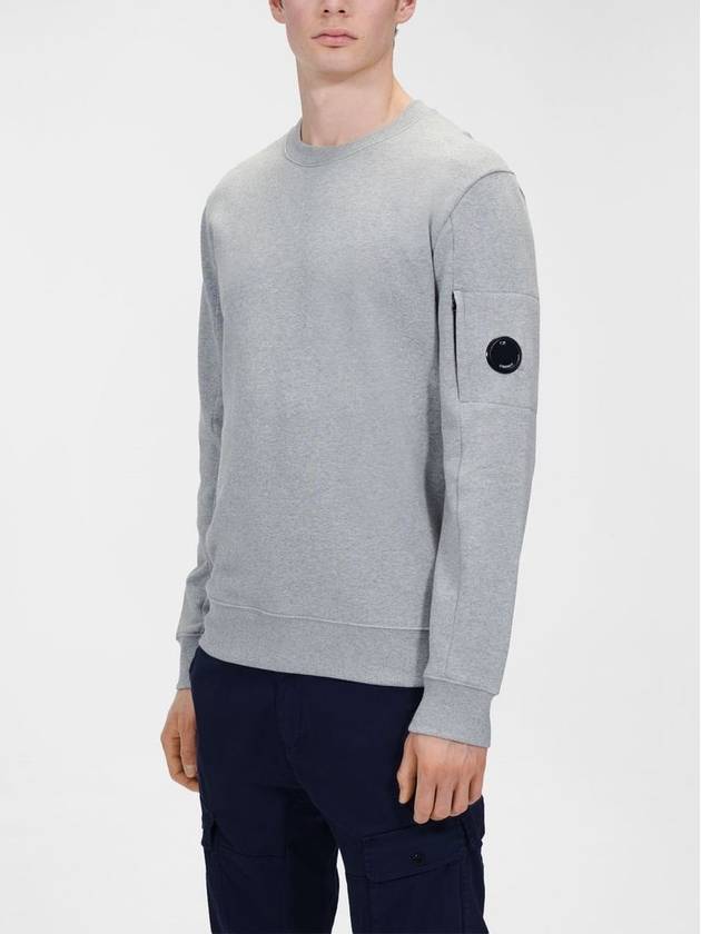 Men's Lens Wappen Diagonal Sweatshirt Grey - CP COMPANY - BALAAN 3