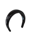 Logo Sequin Hairband Black - PRADA - BALAAN 2