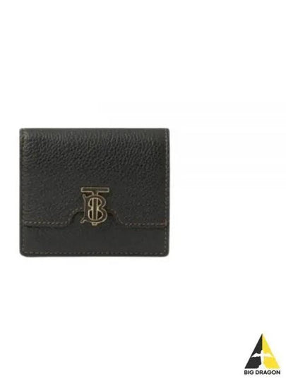 TB Grainy Leather Half Wallet Black - BURBERRY - BALAAN 2