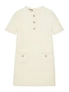 Wool Tweed Short Dress Ivory - GUCCI - BALAAN 2