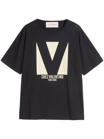 Valentino Garavani T-shirts and Polos Black - VALENTINO - BALAAN 1