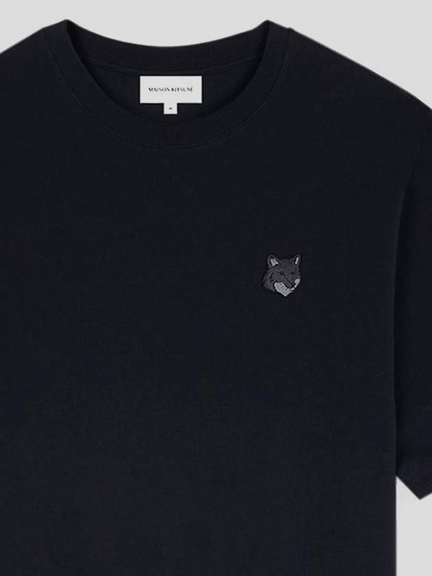 Bold Fox Head Patch Oversized Short Sleeve T-Shirt Black - MAISON KITSUNE - BALAAN 4