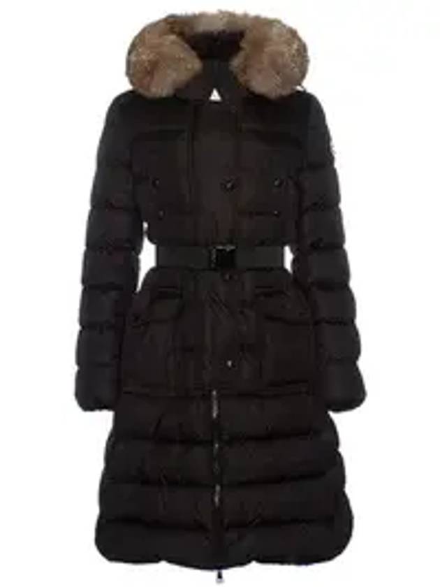 Khloe Long Down Jacket Black - MONCLER - BALAAN 1