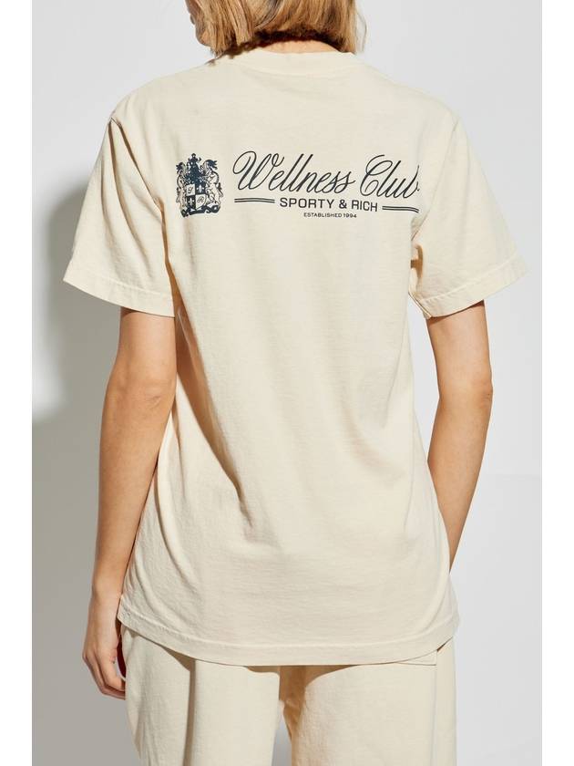 Sporty & Rich Cotton T-shirt, Unisex, Cream - SPORTY & RICH - BALAAN 4