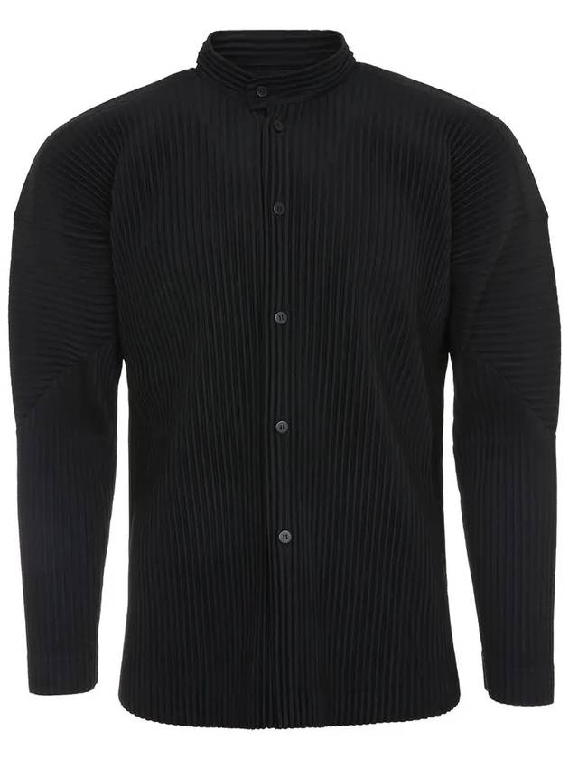 Homme Pliss Issey Miyake Cardigan HP48JJ111 15 BLACK - ISSEY MIYAKE - BALAAN 3