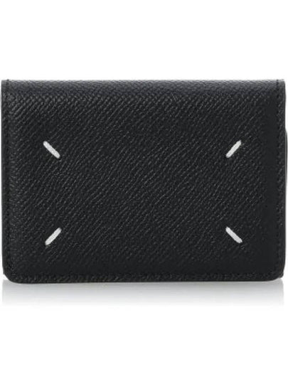 Four Stitch Logo Leather Half Wallet Black - MAISON MARGIELA - BALAAN 2