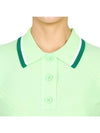 Women's Feline Golf Short Sleeve PK Shirt Green - J.LINDEBERG - BALAAN 7