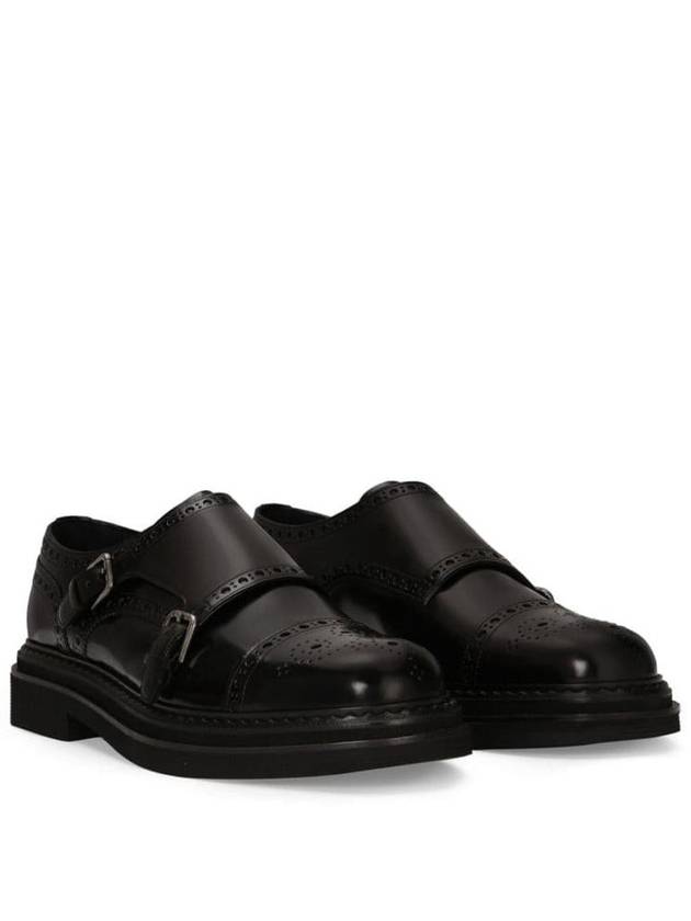 Dolce & Gabbana Calf Leather Monk Shoes With Buckles - DOLCE&GABBANA - BALAAN 3