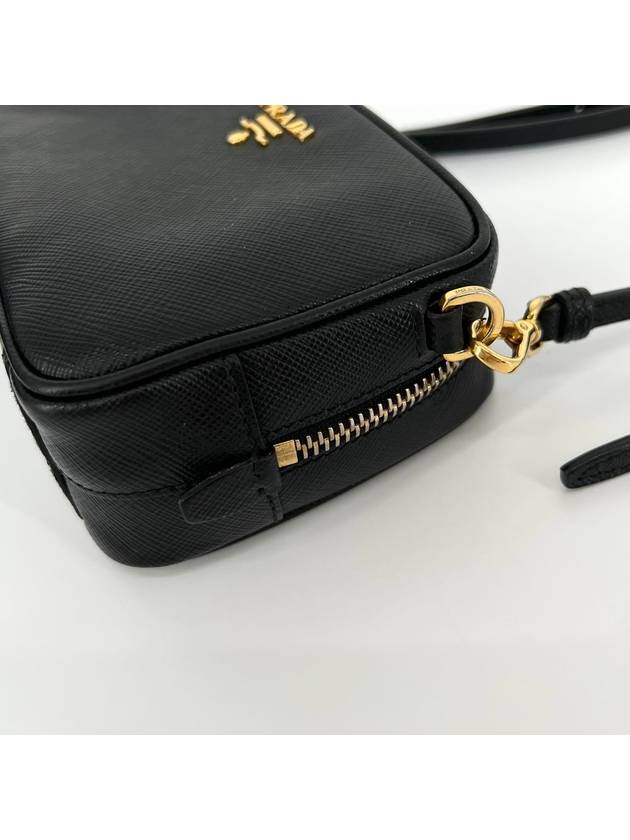 Saffiano camera bag cross black - PRADA - BALAAN 7