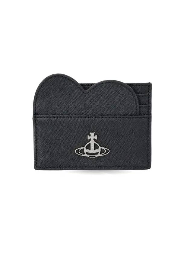 Debbie Logo Heart Card Wallet Black - VIVIENNE WESTWOOD - BALAAN 1