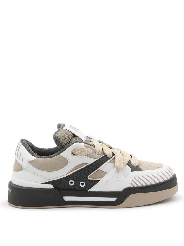 23 fw Taupe White Leather New Rome Sneakers CS2211AO482HKXBK B0480738660 - DOLCE&GABBANA - BALAAN 1