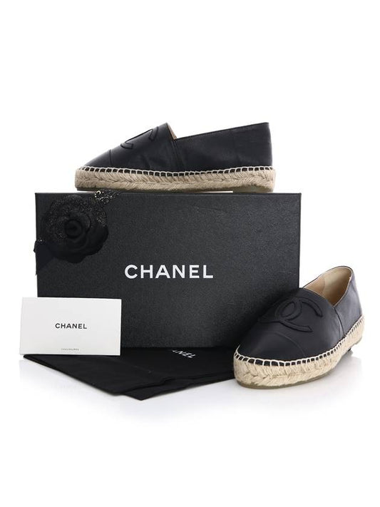 CC logo lambskin espadrilles black - CHANEL - BALAAN 2