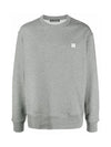 Face Patch Crew Neck Sweatshirt Grey - ACNE STUDIOS - BALAAN 3