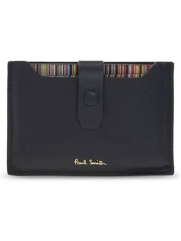 Striped Card Wallet Black - PAUL SMITH - BALAAN 3