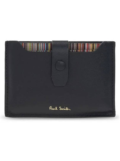 Striped Card Wallet Black - PAUL SMITH - BALAAN 2