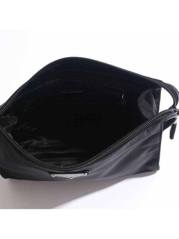 Re-Nylon Zipper Clutch Bag Black - PRADA - BALAAN 7