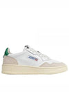 Men's Medalist Leather Low Top Sneakers Green Tab - AUTRY - BALAAN 2