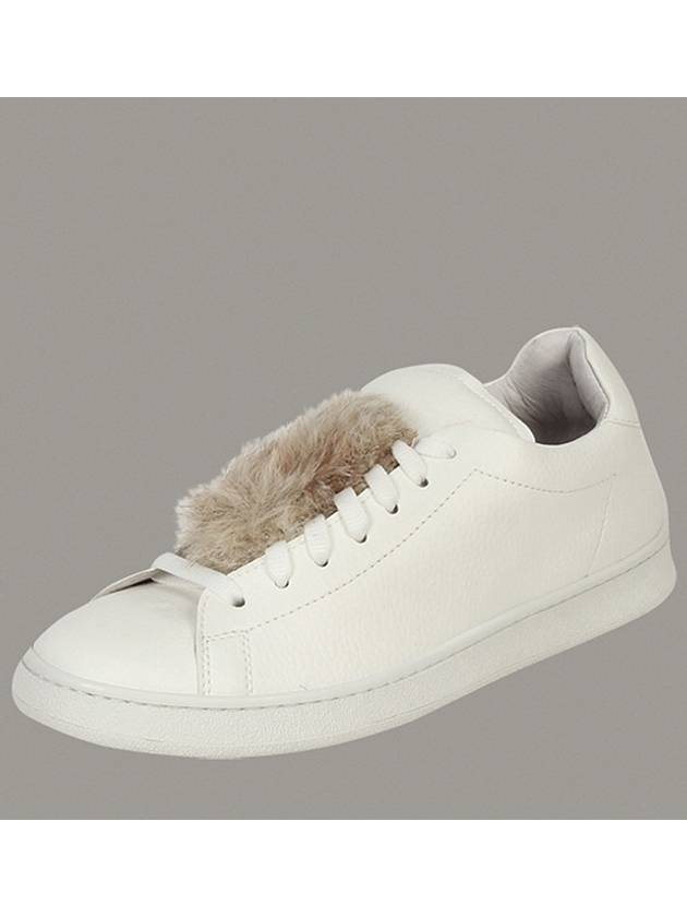 Joshua Sanders Women's Fur Sneakers 10084BUW WHITE JSS017 - JOSHUA SANDERS - BALAAN 4