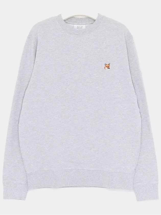 Fox Head Patch Regular Sweatshirt Light Grey Melange - MAISON KITSUNE - BALAAN 4