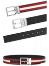 Logo Taylan 35MM Casual Reversible Belt Black Red - BALLY - BALAAN 4