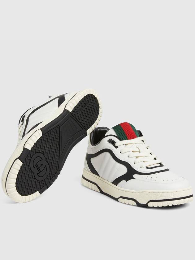 Reweb Leather Low Top Sneakers White - GUCCI - BALAAN 4